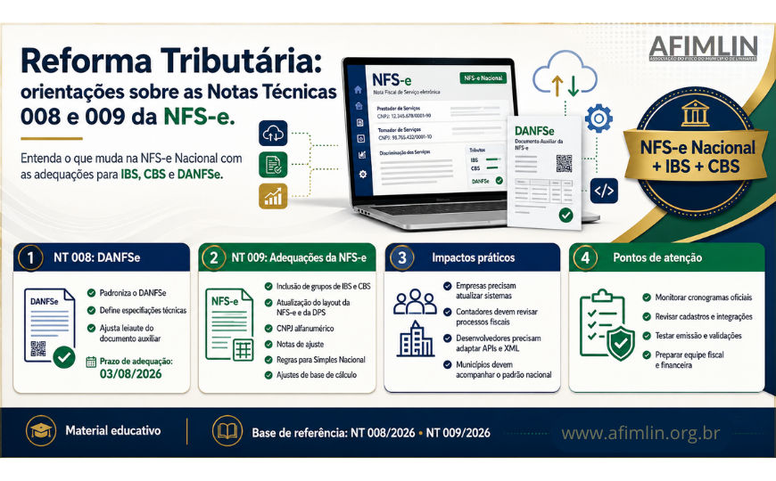 Reforma Tributária: entenda as Notas Técnicas 008 e 009 da NFS-e e o que muda para empresas, contadores e municípios
